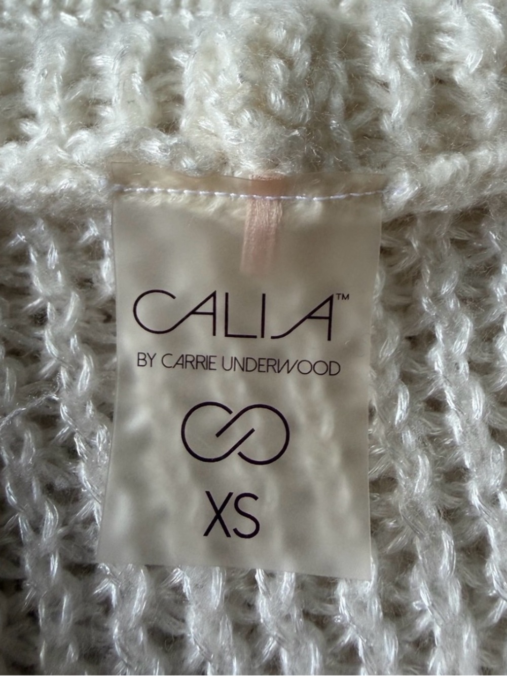 CALIA Carrie Underwood Knit Hooded Raglan Sweater Pullover Chunky Cozy Layer XS - Picture 5 of 13